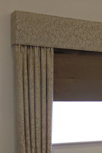 Pelmet and Curtains made by Bespoke Curtains and Blinds